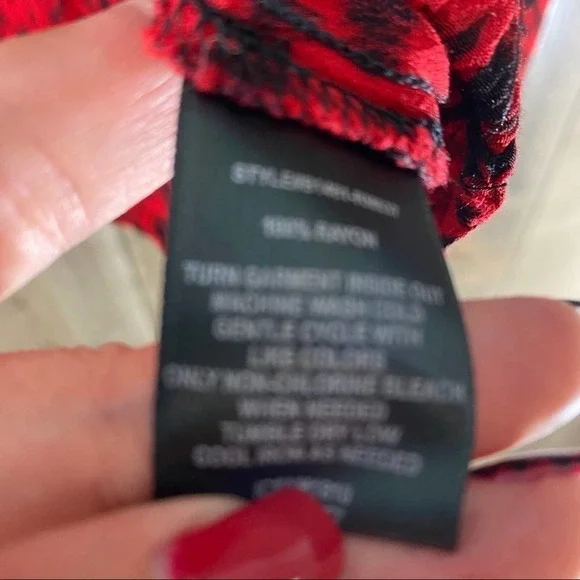 Sanctuary Red and Black Cheetah Print Blouse - Picture 6 of 8